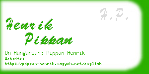 henrik pippan business card